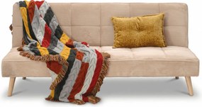 Háromszemélyes kihúzható kanapé, bézs, kordbársony szövet, ASB-C3030 CRM6