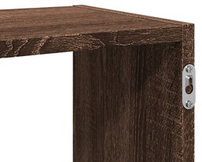barna tölgy színű szerelt fa fali polc 100 x 25 x 50 cm