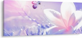 Kép - Pillangó érkezése a virágra (120x50 cm)
