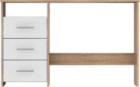 Számítógépasztal, sonoma tölgyfa/fehér, LARISTOTE NEW