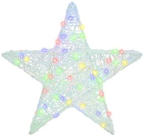 3D Csillag 50 LED-del Sokszínű 55 x 53.5 x 10 cm Akril