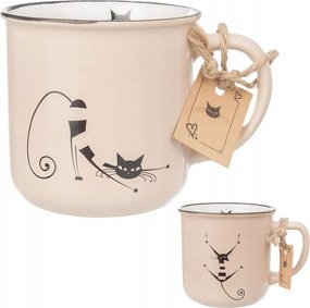 Kerámia Bögre Kávé Tea Italok Macskával 350 ML