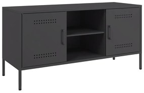 fekete acél TV-szekrény 100,5 x 39 x 50,5 cm