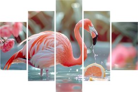 Kép - Flamingó a tóban (150x105 cm)
