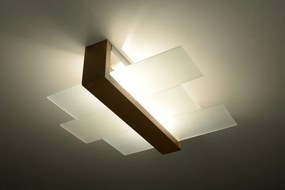 SOLLUX SL-0076 FENIKS Modern LED Mennyezeti Lámpa Világos Fa E27 IP20
