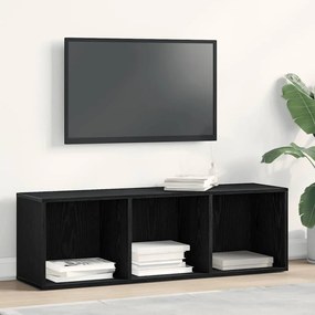 fekete tölgy szerelt fa könyvespolc 36x30x114 cm