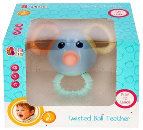 Állatos Mouse baba rágóka + csörgő