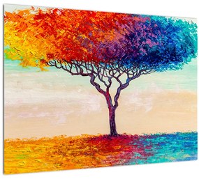 Egy festett fa képe (70x50 cm)