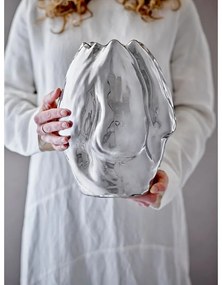 Ezüstszínű kőedény váza (magasság 29 cm) Bobby – Bloomingville