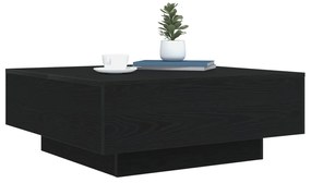 Dohányzóasztal LED világítással fekete tölgy 80x80x31 cm