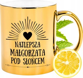 Prémium Arany Csillogó Bögre Margitnak Ajándék Nyomtatott Fotóval