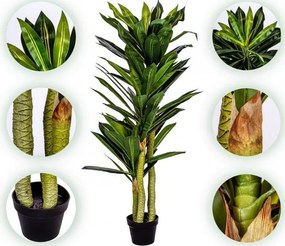 PLANTASIA Műnövény Dracaena 120 cm 81 levél
