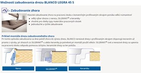 Blanco Legra 8, szilgránit mosogató 780x500x190 mm, 2 kamrás, antracit, BLA-526224