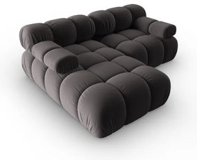 Sötétszürke bársony kanapé 191 cm Bellis – Micadoni Home