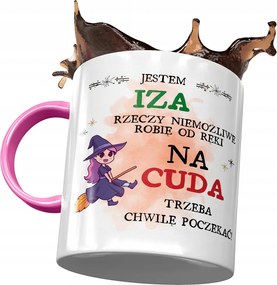 Rózsaszín Bögre Izabella Feleség Ajándék Nyomtatott Fotóval