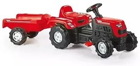 Bányában Ranchero pedálos traktor pótkocsival,piros