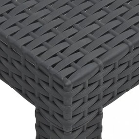 antracitszürke PP rattan kerti asztal 58 x 58 x 41 cm