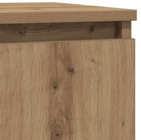 kézműves tölgy színű szerelt fa tálalószekrény 29,5x34x76 cm