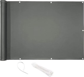 Erkélyparaván 0,75x4 m szürke antracit Pes adatvédelem szél