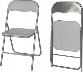 Összecsukható Szék Összecsukható Kerti Vendéglátó Irodai Szürke szett x4