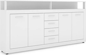 XXL/LUNA KOMODA 4D4S BIAŁY/BIAŁY