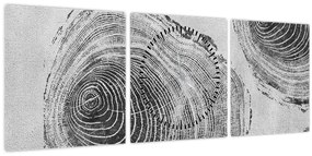 Kép - Fa motívum (órával) (90x30 cm)