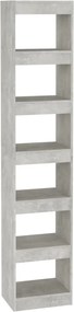 vidaXL betonszürke térelválasztó könyvszekrény 40 x 30 x 198 cm