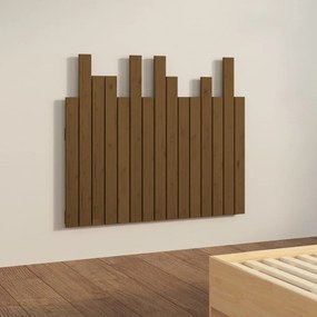mézbarna tömör fenyőfa fali fejtámla 95,5 x 3 x 80 cm