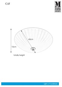 Markslöjd 107759 - Mennyezeti lámpa CUT 3xE14/40W/230V átm. 43 cm