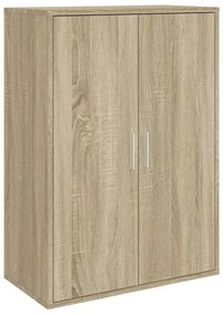 2 db sonoma tölgy színű szerelt fa tálalóasztal 60 x 31 x 84 cm