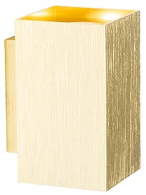 Modern fali lámpa arany négyzet 2-lámpás - Sandy