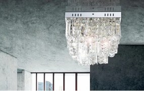 Globo 68594-6A Mennyezeti króm, akril , LxBxH:320x320x240, tartozék: 6xLED 3W 9,6V, 6X250lm, 4000K