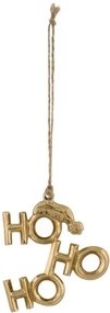 Fém függödísz Ho-Ho-Ho, 9x8cm,arany