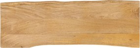 vidaXL tömör mangófa természetes élű asztallap 140 x 40 x 2,5 cm