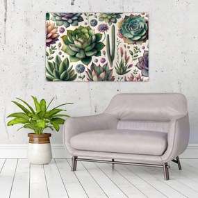 Kép - Pozsgás növények (90x60 cm)