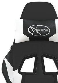 vidaXL fekete és fehér műbőr masszázsjátékszék