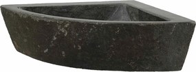 vidaXL Mosdó Szürke (38-45) x (38-45) x 12 cm Folyami kő