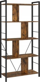 Könyvespolc Songmics 74 cm x 150 cm x 30 cm barna árnyalatok