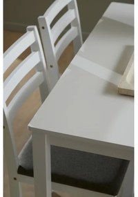 EMILY étkezőasztal szett 4 fehér székkel