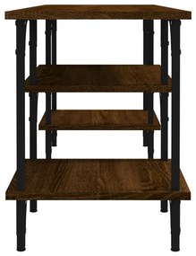 barna tölgyszínű szerelt fa TV-szekrény 102 x 35 x 45,5 cm