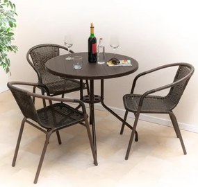 Kerek bistro asztal Ø 80 cm barna