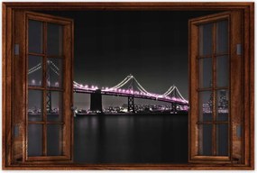 Poszterek 120x80 Híd Lila fények