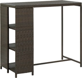 vidaXL barna polyrattan kerti tárolóláda 120 x 60 x 110 cm