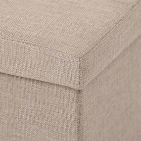 Tárolós Puff, Bézs Szövet. TAB-461 CRM2
