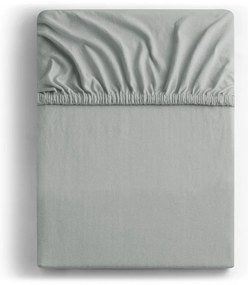 Világosszürke gumis jersey lepedő 120x200 cm Amber – Restilo
