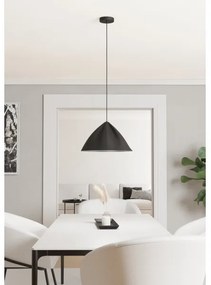 Eglo 900835 - Csillár zsinóron PODERE 1xE27/40W/230V fekete