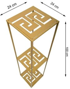 Virágállvány 100x24 cm arany színben