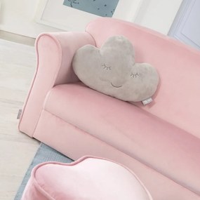 Világos rózsaszín bársony gyerek kanapé 78 cm Lil Sofa – Roba