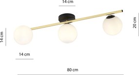 Emibig modern mennyezeti lámpa splendi fehér fekete arany emi1248/3