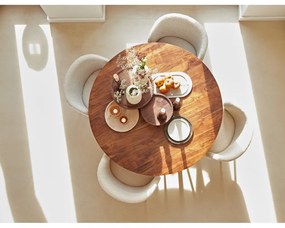 Fehér kárpitozott étkezőfotel Elyna – Light &amp; Living